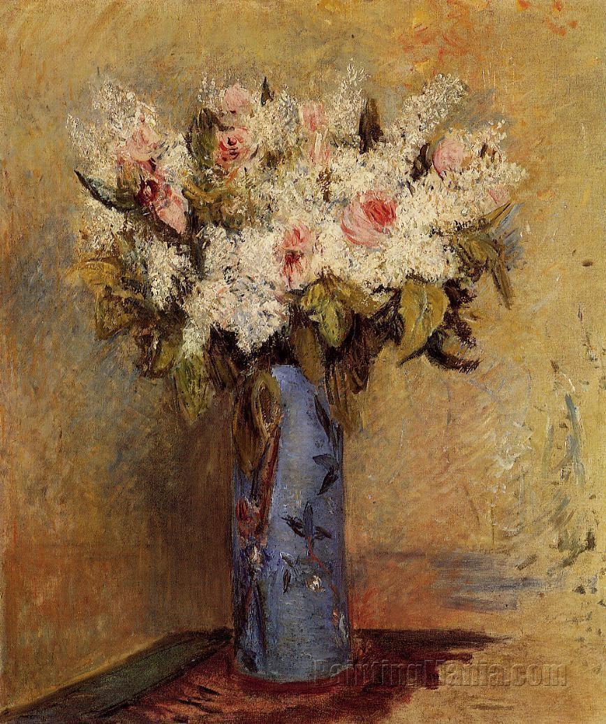 Vase of Lilacs and Roses