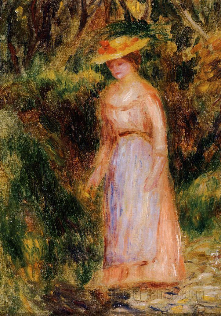 Young Woman Taking a Walk