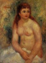 Seated Young Woman. Nude