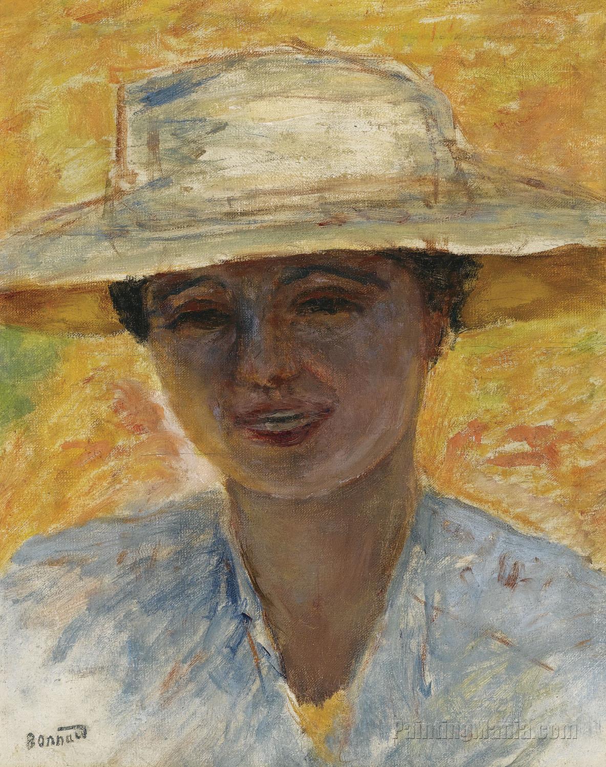 Portrait of a Woman with a Big Hat