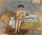 Naked Woman Sitting on a Couch