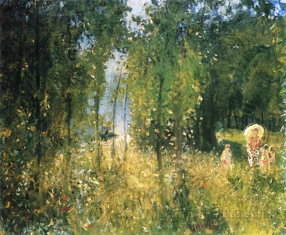 Landscape with Backlighting, a Summer Morning at Vaeux