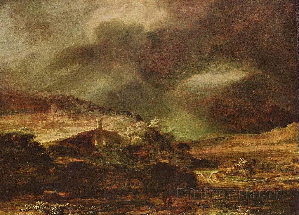 Mountain Landscape with a Thunderstorm