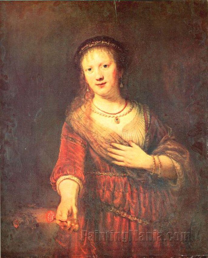 Portrait of Saskia with a Carnation