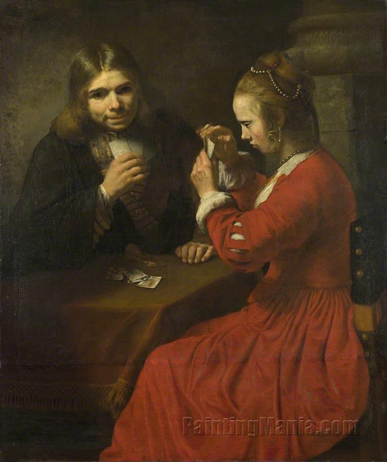 A Young Man and Girl Playing Cards (follower)