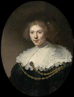 Portrait of a Woman Wearing a Gold Chain