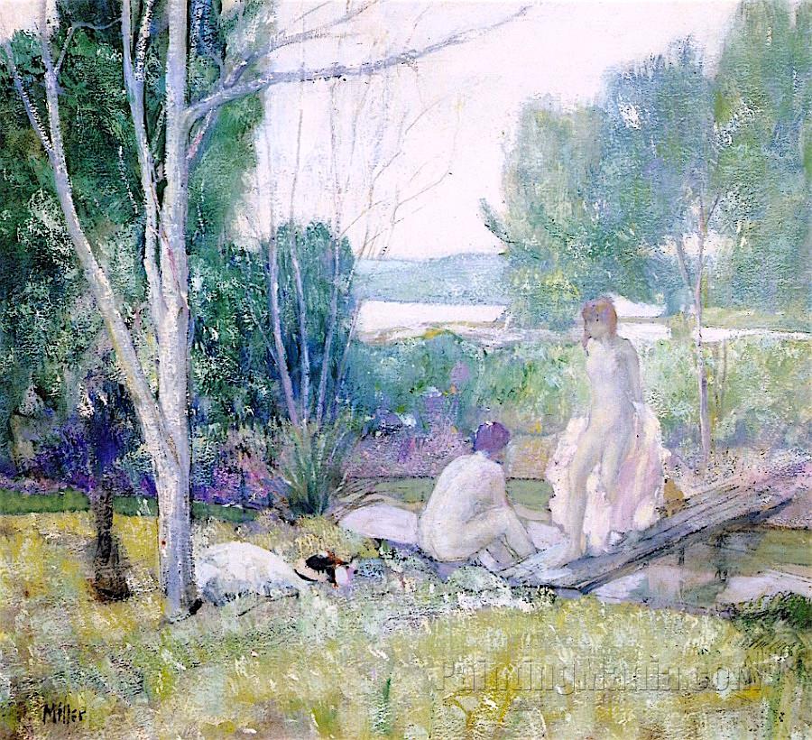 Bathers, Giverny (Bathing in the Stream)