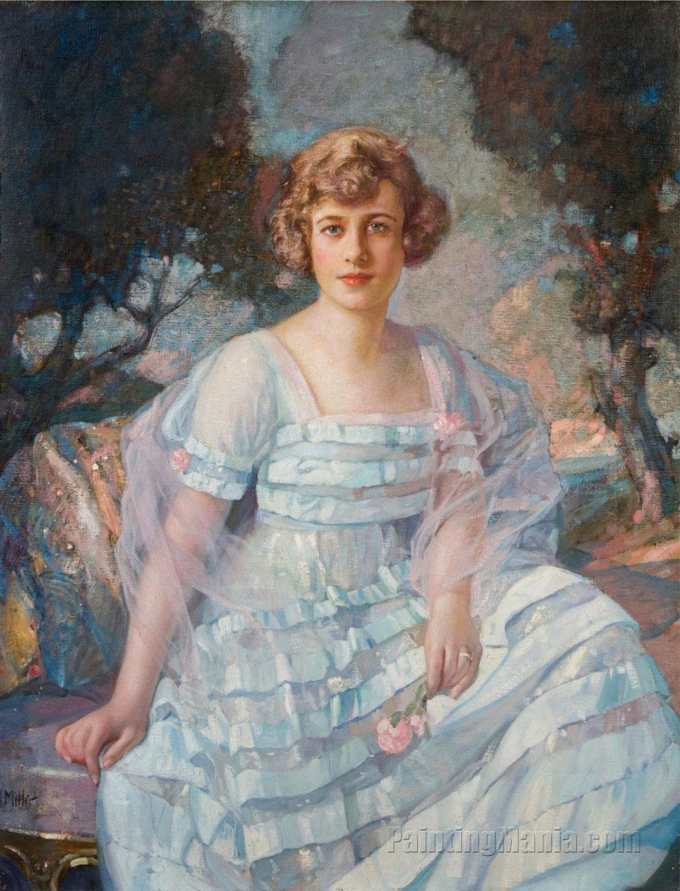 Portrait of a Woman Seated in a Landscape
