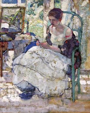 Reverie (Woman in a Green Chair)