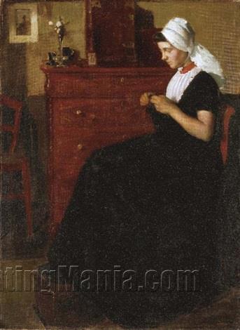 Woman Sewing 1903