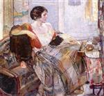 Woman Seated at Dressing Table
