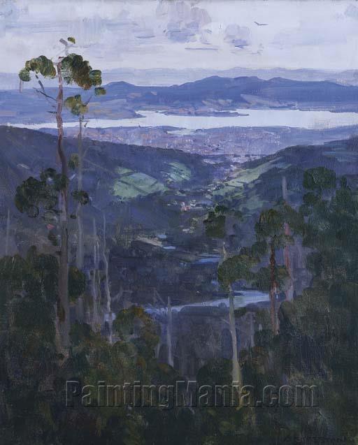 Hobart from the Slopes of Mount Wellington