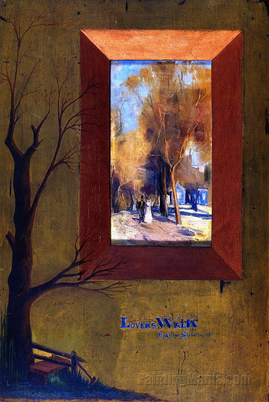 The Lover's Walk (in a painted frame)