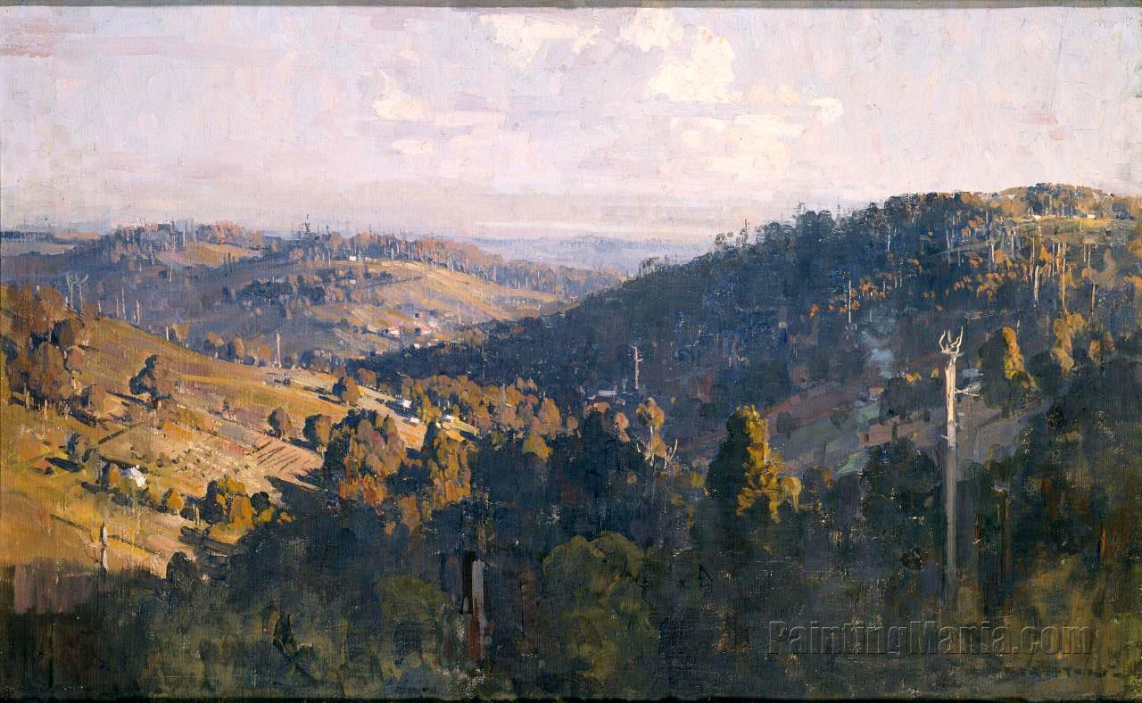 The valley from Olinda top 'Let the Rose glow intense and warm the air' - Keats