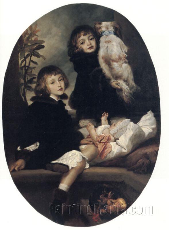 Portrait of Ida, Adrian and Frederic Marryat