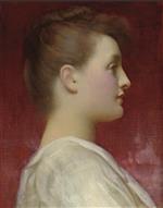 Head of a Girl in a White Dress