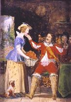 A Maid Offering a Basket of Fruit to a Cavalier