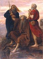 Moses Supported by Aaron and Hur is Praying for Victory