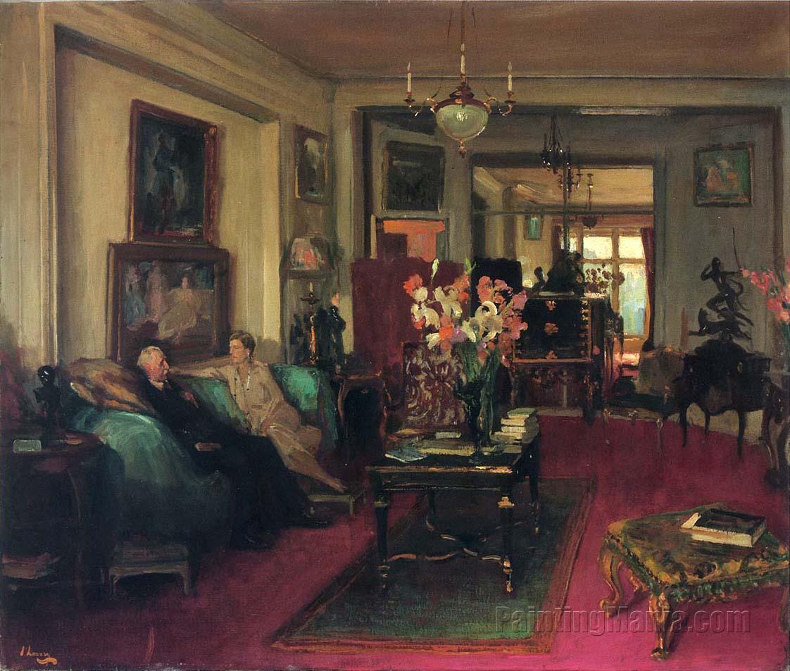 A Salon, Lady Cunard and John Moore