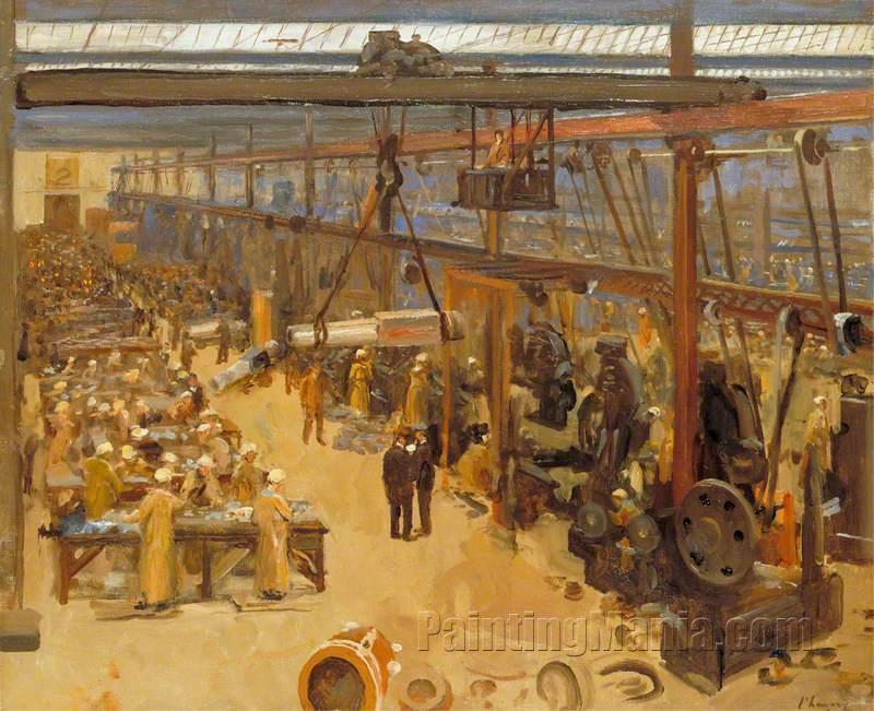 Scene at a Clyde Shipyard, Messrs. William Beardmore and Co