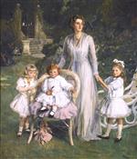 Archibald Benn Duntley Maconochie with His Mother and Sisters