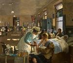 The First Wounded. London Hospital. August 1914