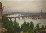 The River Pageant. as Seen from the Home of Sir James Barries. Adelphi Terrace. London