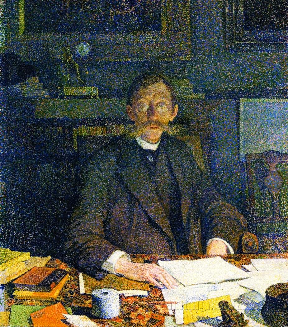 Emile Verhaeren in His Study (rue du Moulin)