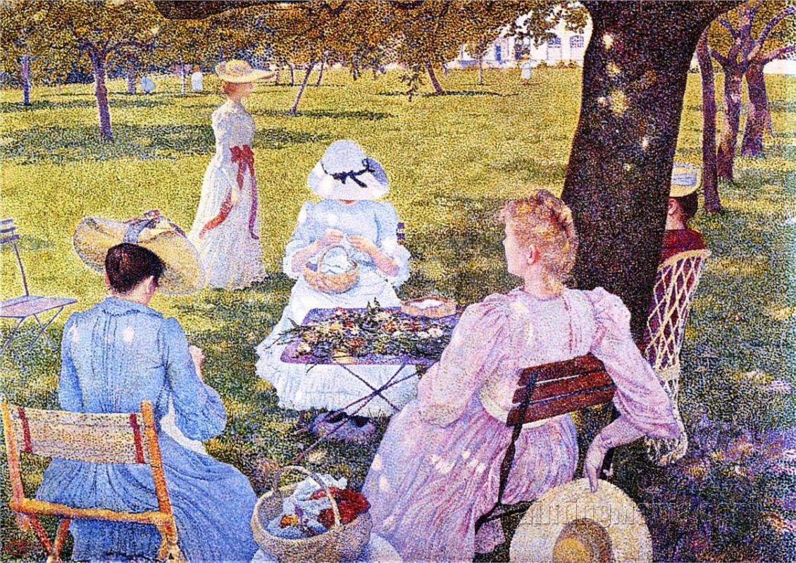Family in the Orchard