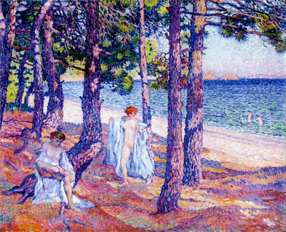 Female Bathers Under the Pines at Cavaliere