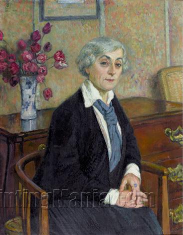 Madame van Rysselberghe with Tulips