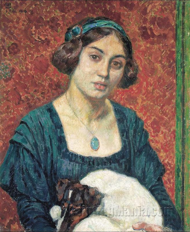 Young Lady with a Dog