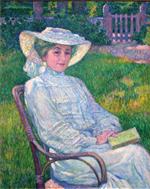 Lady in White, Portrait of Mrs. Theo Van Rysselberghe