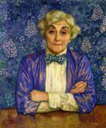 Madame van Rysselberghe in a Chedkered Bow Tie
