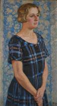 Portrait of Monique Schlumberger in Blue