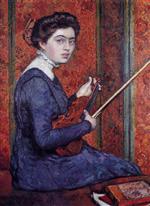 Woman with Violin (Portrait of Rene Druet)