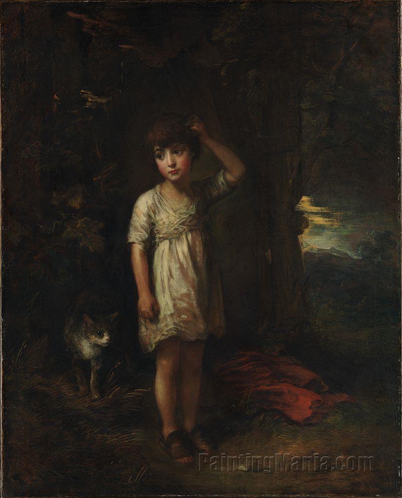 A Boy with a Cat - Morning