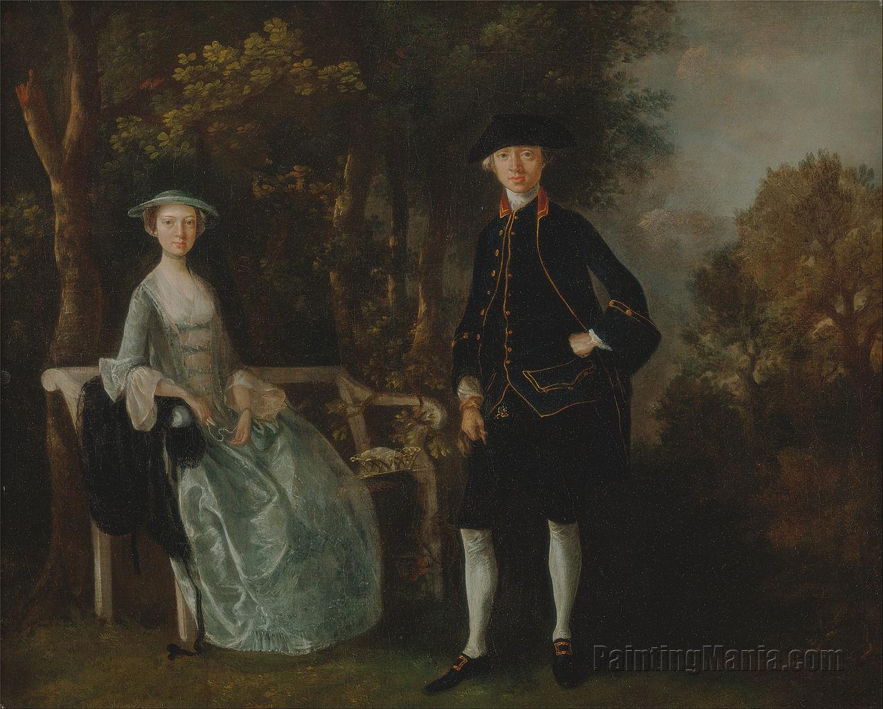 Lady Lloyd and Her Son, Richard Savage Lloyd, of Hintlesham Hall, Suffolk