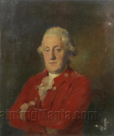 Portrait of a gentleman, bust-length, in red costume