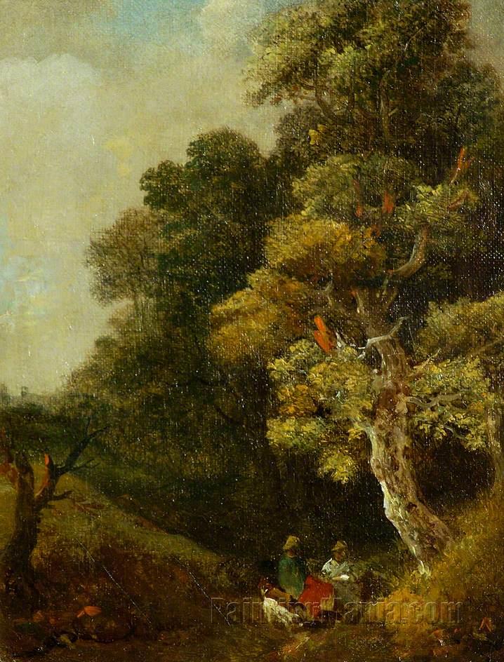 Wooded Landscape with Peasants Resting