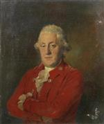 Portrait of a gentleman. bust-length. in red costume