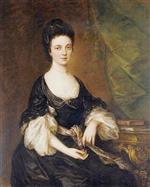 Portrait of Mrs. Unwin in a Dark Dress with Pearls