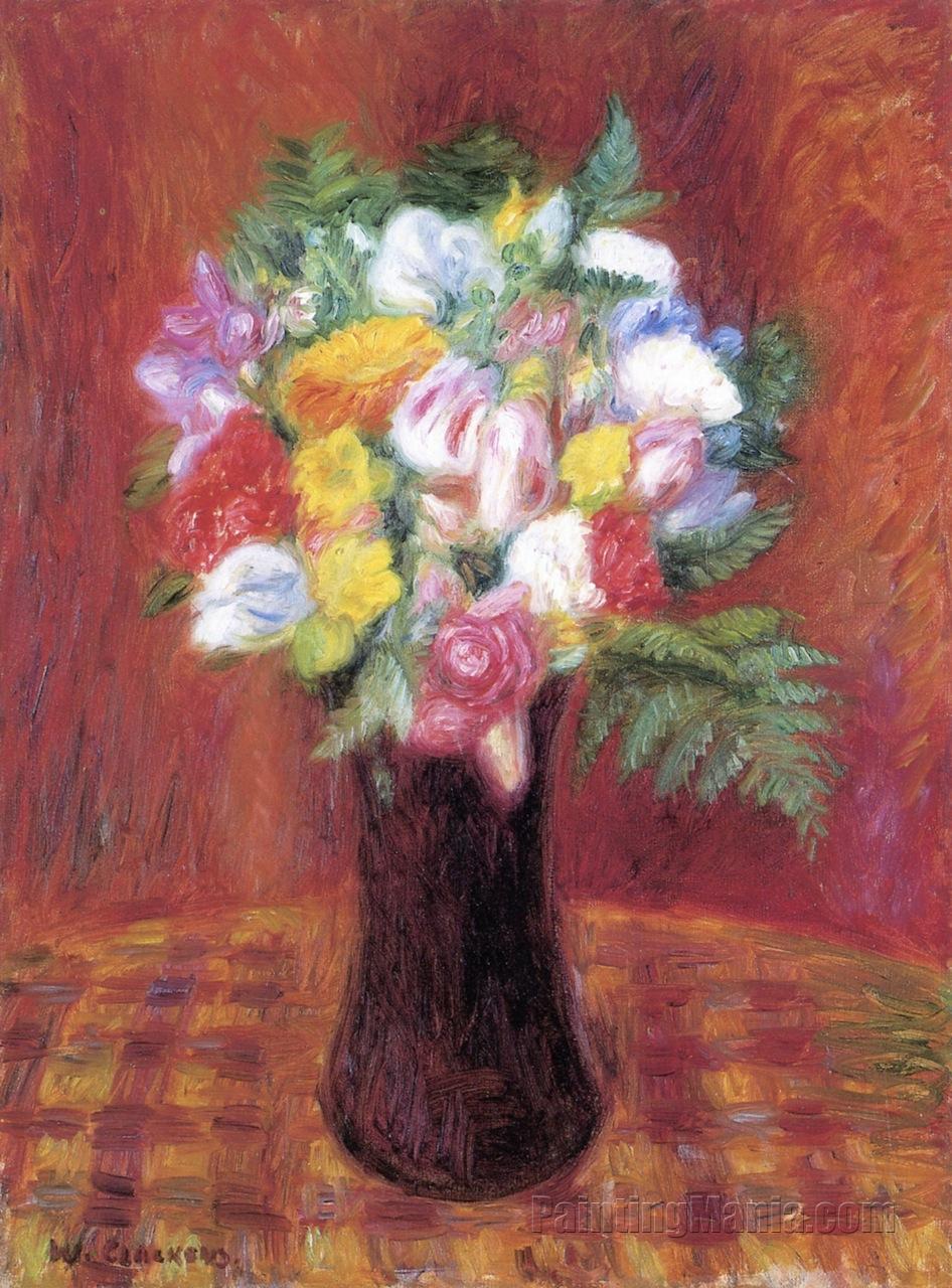Bouquet in Purple Vase