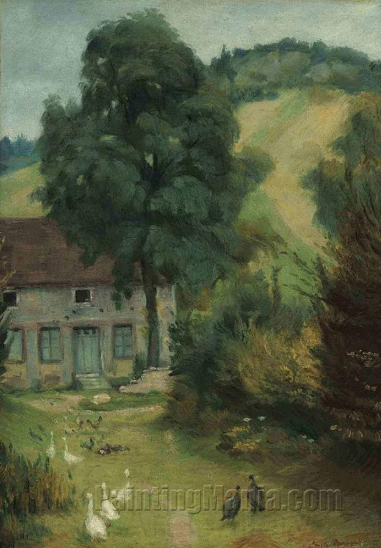 House in Molosmes with Chickens