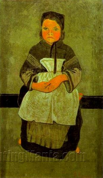 Little Breton Girl Seated (Portrait of Marie Francisaille)