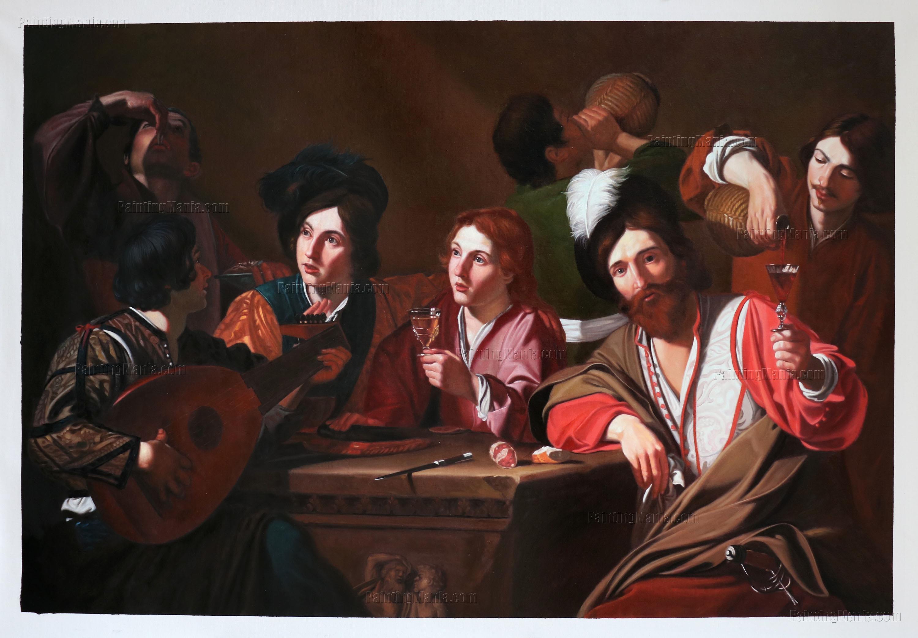 Meeting of Drinkers by Bartolomeo Manfredi