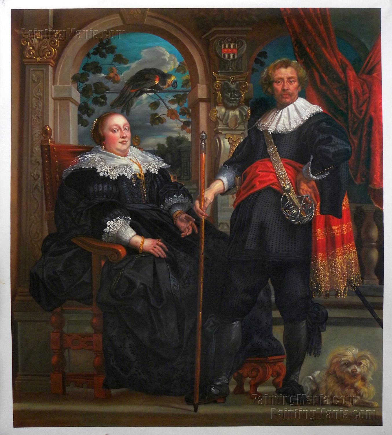 Portrait of Govaert van Surpele and his Wife by Jacob Jordaens