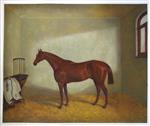 'Hermit', Winner of the 1867 Derby, in a Stable
