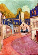 Pink Street in Pont-Aven