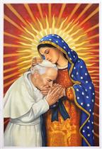 Saint John Paul II and Our Lady of Guadalupe Banner